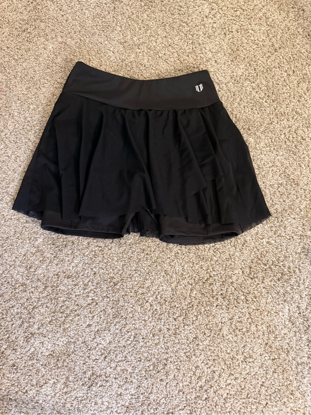 EleVen by Venus Williams Black Circle Skater Athletic Skirt
